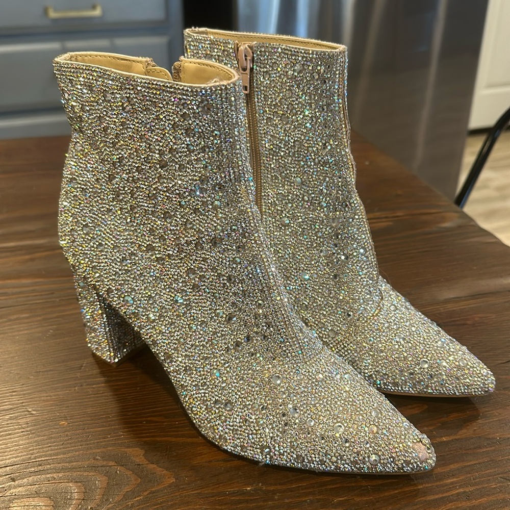 Betsy Johnson Rhinestone Booties